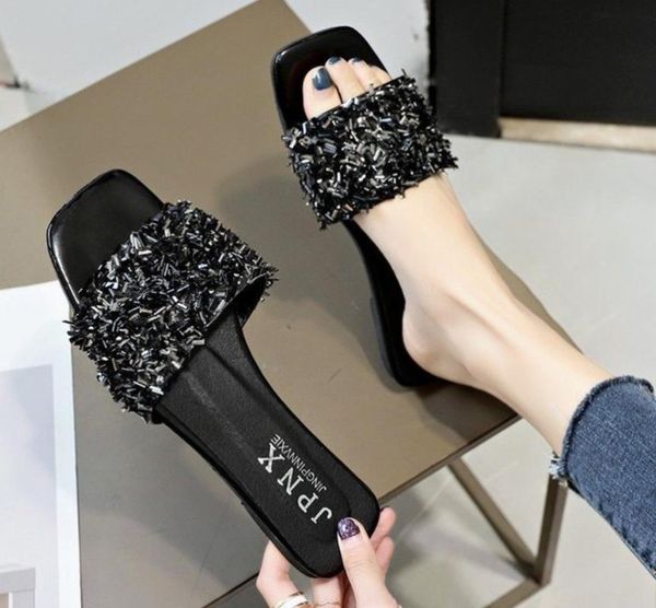women casual summer flat beach slippers female crystal slides shoes for girls fashion ladies leisure sandals, Black
women casual summer flat beach slippers female crystal slides shoes for girls fashion ladies leisure sandals, Black