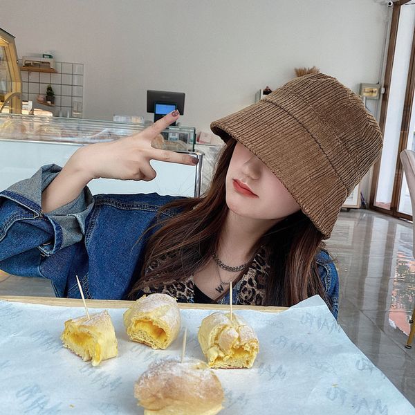 autumn and winter show face little fisherman's hat korean versatile stripe corduroy basin hat black versatile plain hat, Blue;gray
autumn and winter show face little fisherman's hat korean versatile stripe corduroy basin hat black versatile plain hat, Blue;gray