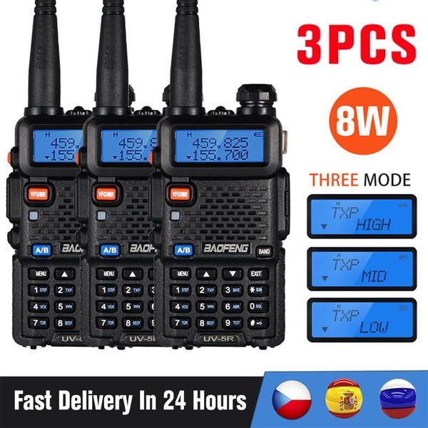 walkie talkie two way radio scanner transceiver baofeng uv-5r wireless portable vhf/uhf for office restaurant el 3pcs
walkie talkie two way radio scanner transceiver baofeng uv-5r wireless portable vhf/uhf for office restaurant el 3pcs