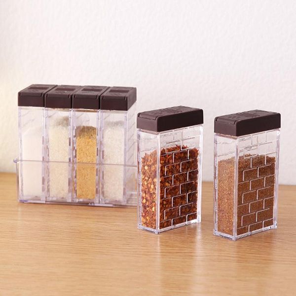storage bottles & jars 6pc/sets of transparent plastic seasoning box with base kitchen salt msg jar container organizer
storage bottles & jars 6pc/sets of transparent plastic seasoning box with base kitchen salt msg jar container organizer