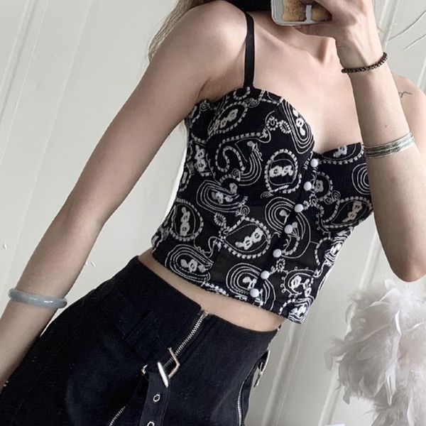 women's tanks & camis women spaghetti strap bustier bra paisley embroidery mesh lace camisole vest club party button down corset crop t, White
women's tanks & camis women spaghetti strap bustier bra paisley embroidery mesh lace camisole vest club party button down corset crop t, White