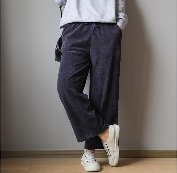 women's pants & capris 2021 spring autumn fashion women corduroy loose all-match trousers casual elastic waist drawstring ladies, Black;white
women's pants & capris 2021 spring autumn fashion women corduroy loose all-match trousers casual elastic waist drawstring ladies, Black;white