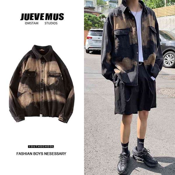 men's jackets tie-dye denim fashion casual cotton retro mens streetwear wild loose hip hop bomber men m-2xl ezlh, Black;brown
men's jackets tie-dye denim fashion casual cotton retro mens streetwear wild loose hip hop bomber men m-2xl ezlh, Black;brown