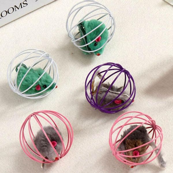 est 1pcs playing feather funny toys false mouse in rat cage ball for pet cat kitten gift color random
est 1pcs playing feather funny toys false mouse in rat cage ball for pet cat kitten gift color random