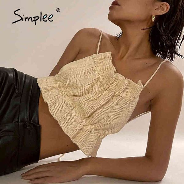 ruffled casual woman camisole apricot short sling female summer chic club lady tank fashion 210414, White
ruffled casual woman camisole apricot short sling female summer chic club lady tank fashion 210414, White