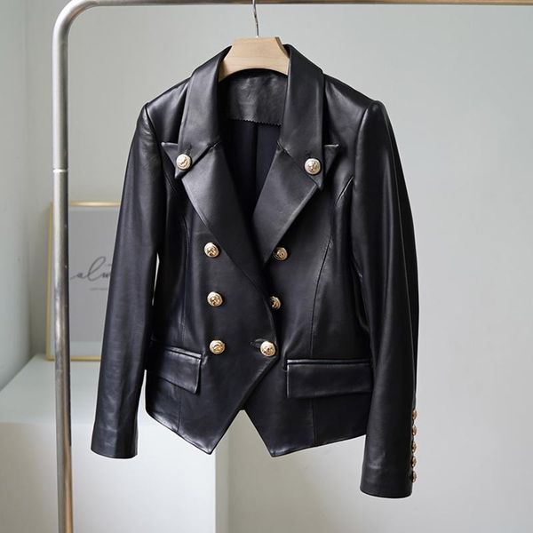 arrival genuine leather jacket women windbreaker coat spring slim style clothes turn-down collar female clothing women's & faux, Black
arrival genuine leather jacket women windbreaker coat spring slim style clothes turn-down collar female clothing women's & faux, Black