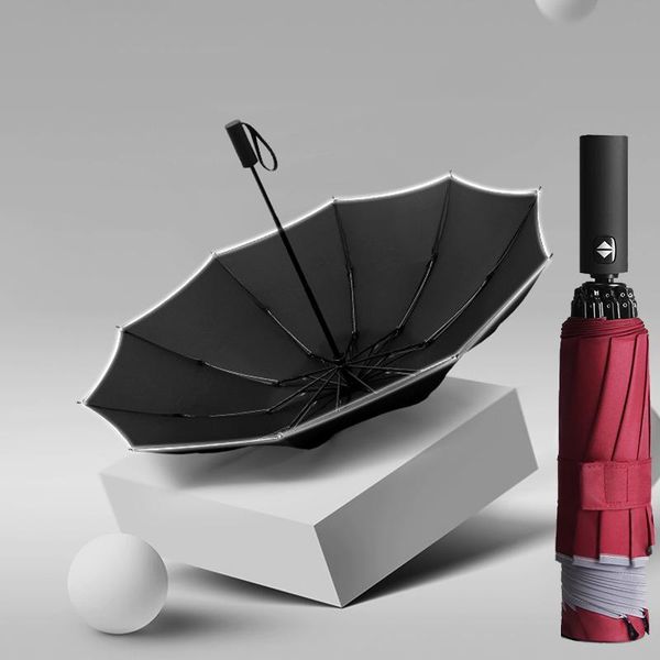 umbrellas reflective stripes10 rib strong full automatic wind resistant man three folding umbrella rain business male paraguas
umbrellas reflective stripes10 rib strong full automatic wind resistant man three folding umbrella rain business male paraguas