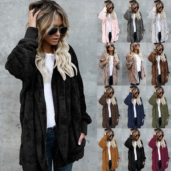 s-5xl women faux fur teddy bear plush coat jackets fashion open stitch winter hooded coat female long sleeve fuzzy jacket ladies 210412, Black;brown
s-5xl women faux fur teddy bear plush coat jackets fashion open stitch winter hooded coat female long sleeve fuzzy jacket ladies 210412, Black;brown