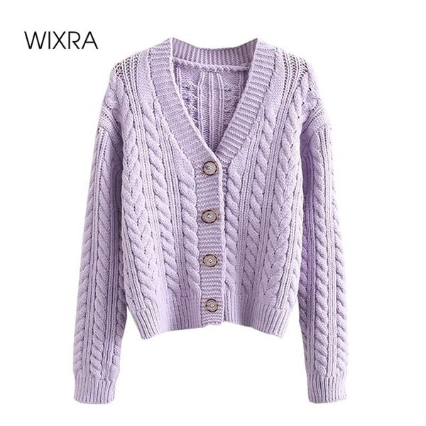 wixra french style full sleeve cardigans womens v neck female buttons knitted solid sweaters autumn coats 210419, White;black
wixra french style full sleeve cardigans womens v neck female buttons knitted solid sweaters autumn coats 210419, White;black