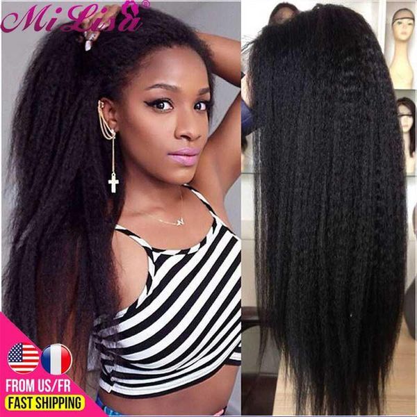 lisa 30 inch lace frontal wigs 13x6 x1 kinky straight front wig brazilian remy hair for black women yaki human wig1, Black;brown
lisa 30 inch lace frontal wigs 13x6 x1 kinky straight front wig brazilian remy hair for black women yaki human wig1, Black;brown