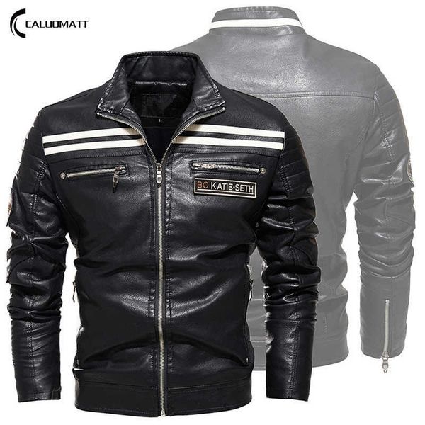 men biker leather jacket spring and autumn men's fashion trend decorative motorcycle pu leather coat mens jackets 211018, Black
men biker leather jacket spring and autumn men's fashion trend decorative motorcycle pu leather coat mens jackets 211018, Black