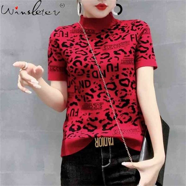 summer european clothes knit vintage t-shirt fashion print leopard elegant women stretchy all match tees t13507a 210421, White
summer european clothes knit vintage t-shirt fashion print leopard elegant women stretchy all match tees t13507a 210421, White
