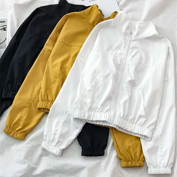 spring autumn fashion women bomber women jacket pocket zipper casual outwear loose windbreaker famale 210928, Black;brown
spring autumn fashion women bomber women jacket pocket zipper casual outwear loose windbreaker famale 210928, Black;brown