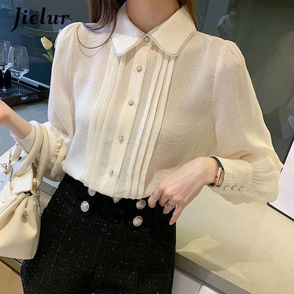 women's blouses & shirts chic lantern sleeve turn-down collar shirt ladies ol elegant apricot button blusas mujer s-xxl, White
women's blouses & shirts chic lantern sleeve turn-down collar shirt ladies ol elegant apricot button blusas mujer s-xxl, White