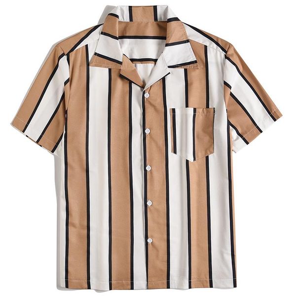men's casual shirts printed shirt hawaiian stripe beach short sleeve 2021 summer quick dry wear button down vacation, White;black
men's casual shirts printed shirt hawaiian stripe beach short sleeve 2021 summer quick dry wear button down vacation, White;black