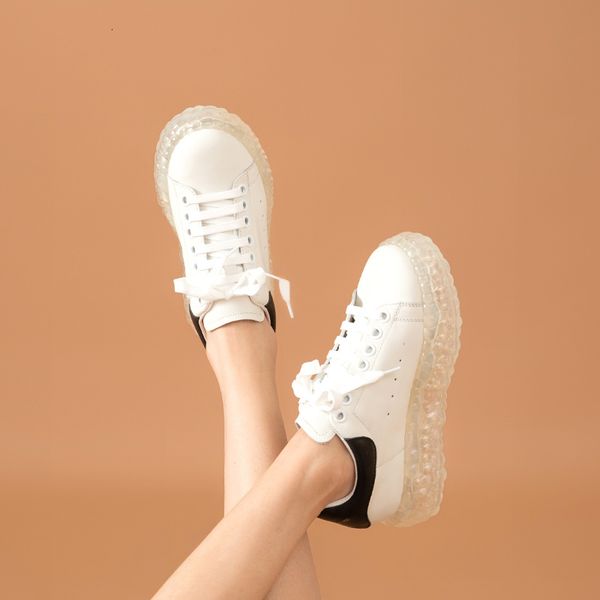 dress shoes white women genuine cow leather round toe casual sneakers transparent platform ladies flat shoes handmade 29545, Black
dress shoes white women genuine cow leather round toe casual sneakers transparent platform ladies flat shoes handmade 29545, Black
