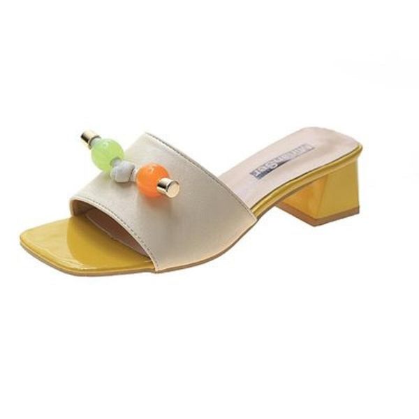 slippers 2021 summer ladies sandals and wild comfortable beaded middle heel thick women korean version, Black
slippers 2021 summer ladies sandals and wild comfortable beaded middle heel thick women korean version, Black