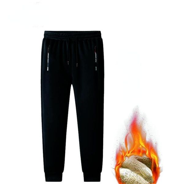 men's pants cashmere sweatpants lamb wool plus size men joggers track elastic waist sport casual trousers fitness clothing y327, Black
men's pants cashmere sweatpants lamb wool plus size men joggers track elastic waist sport casual trousers fitness clothing y327, Black