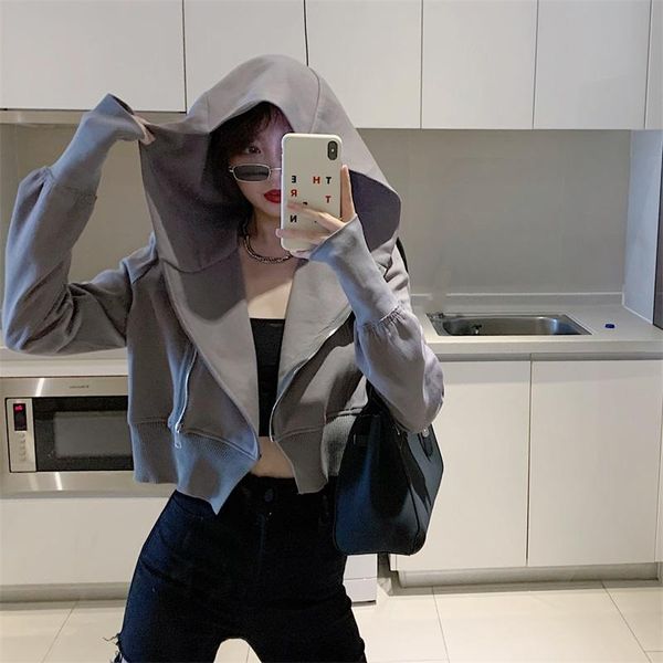 women's hoodies & sweatshirts korean style loose fit zipper hoodie jacket women fashion short spring autumn ins trendy grey blazer long, Black
women's hoodies & sweatshirts korean style loose fit zipper hoodie jacket women fashion short spring autumn ins trendy grey blazer long, Black