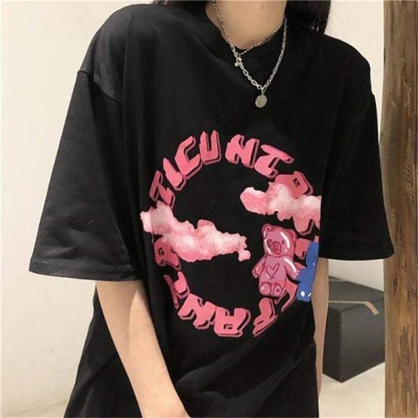 women's t-shirt women cartoon bear printed loose summer round neck tees 2021 graphic funny shirts for woman harajuku 2xl, White
women's t-shirt women cartoon bear printed loose summer round neck tees 2021 graphic funny shirts for woman harajuku 2xl, White