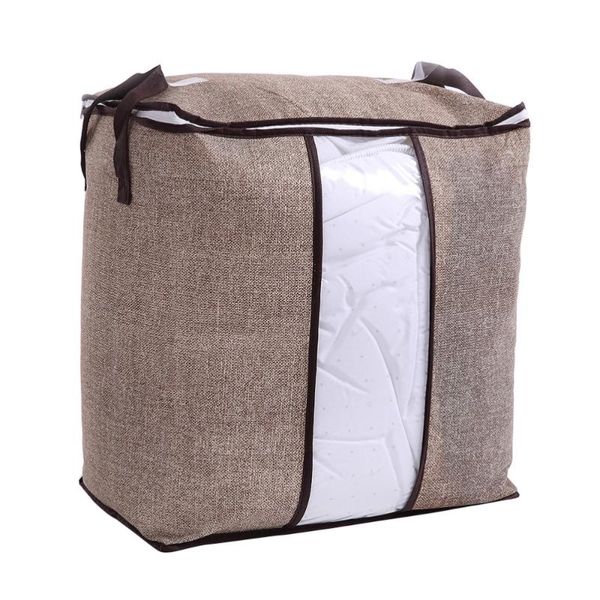 foldable zippered storage bags see-through waterproof quilt bag wardrobe for clothing toys laundry storage(flaxen)
foldable zippered storage bags see-through waterproof quilt bag wardrobe for clothing toys laundry storage(flaxen)