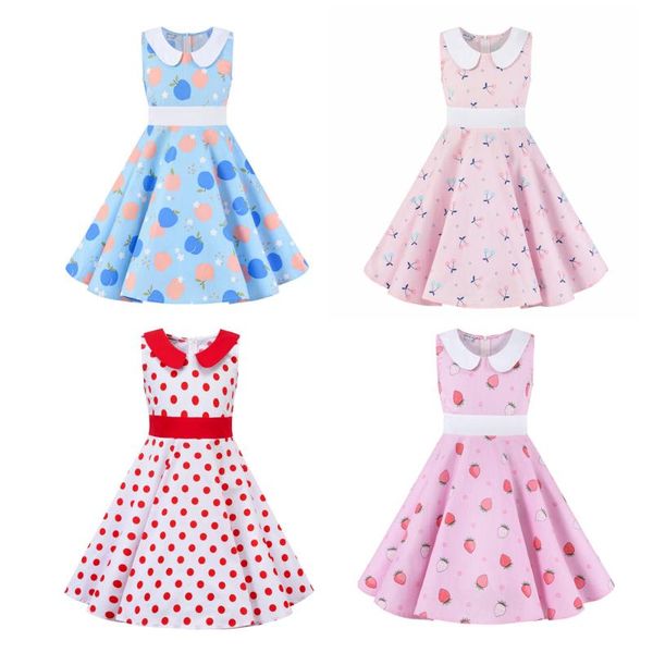 vintage dress for children kids vd1151 swing cotton retro cherry floral print polka dot girl casual dresses, Black;gray
vintage dress for children kids vd1151 swing cotton retro cherry floral print polka dot girl casual dresses, Black;gray