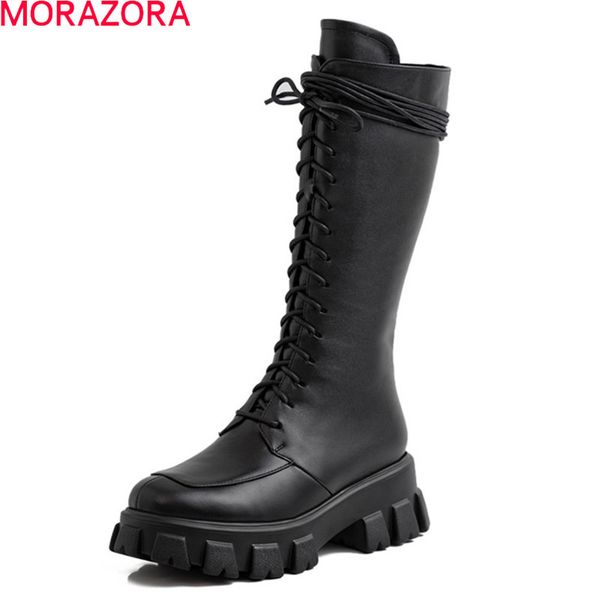 morazora boots genuine leather fashion ladies shoes simple lace up thick heels square toe winter knee high boots 210506, Black
morazora boots genuine leather fashion ladies shoes simple lace up thick heels square toe winter knee high boots 210506, Black