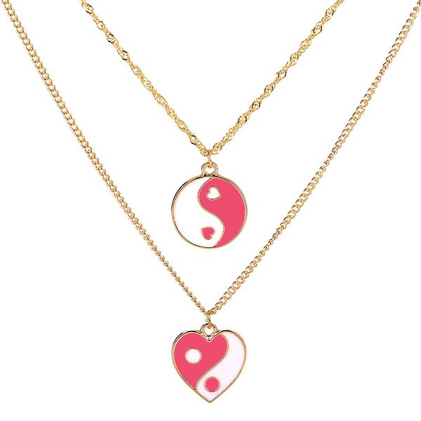 multilayer necklaces vintage gossip tai chi heart necklace simple yin yang gossip necklaces for women girls fashion jewelry, Silver
multilayer necklaces vintage gossip tai chi heart necklace simple yin yang gossip necklaces for women girls fashion jewelry, Silver