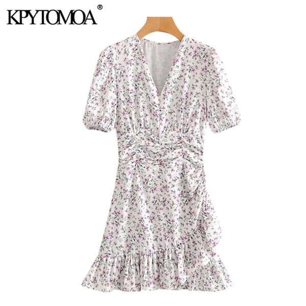 women chic fashion floral print ruffled mini dress v neck short sleeve elastic waist female dresses mujer 210420, Black;gray
women chic fashion floral print ruffled mini dress v neck short sleeve elastic waist female dresses mujer 210420, Black;gray