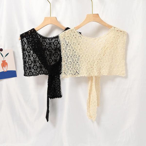 bow ties lace hollow fake collars women knitted detachable collar pure color woolen neck shawl shoulder sweater false accessory, Black;gray
bow ties lace hollow fake collars women knitted detachable collar pure color woolen neck shawl shoulder sweater false accessory, Black;gray