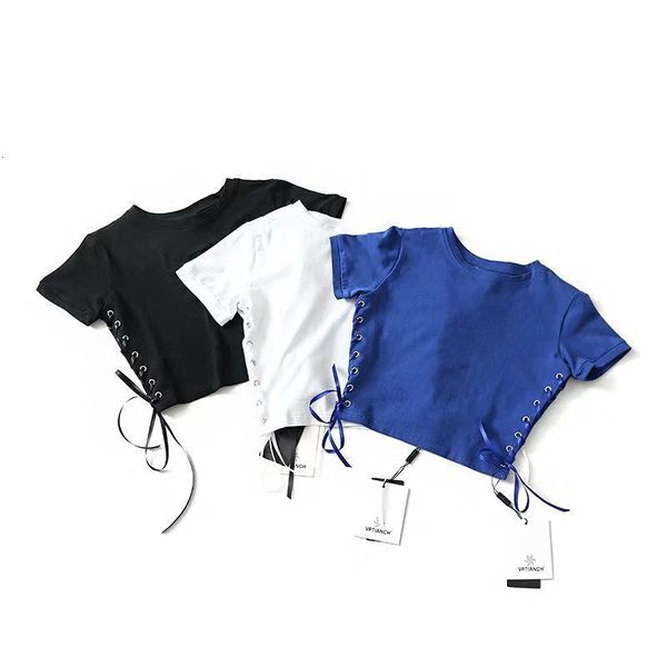 t shirt pullover round neck, short sleeve, eye-catching, side tie, bow slim and slim, solid color women's, White
t shirt pullover round neck, short sleeve, eye-catching, side tie, bow slim and slim, solid color women's, White