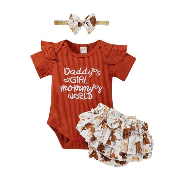 citgeesummer kids baby girls outfit sweet style sleeve letter romper + floral printing lace shorts bow headwear set clothing sets, White
citgeesummer kids baby girls outfit sweet style sleeve letter romper + floral printing lace shorts bow headwear set clothing sets, White