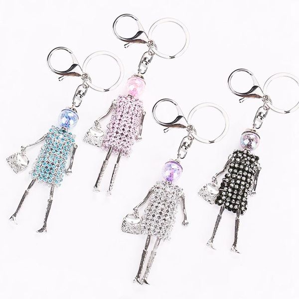 keychains 10pcs/lot rhinestone skirt doll pendant key chains ethnic girl rings keychain for women bag car accessories, Silver
keychains 10pcs/lot rhinestone skirt doll pendant key chains ethnic girl rings keychain for women bag car accessories, Silver