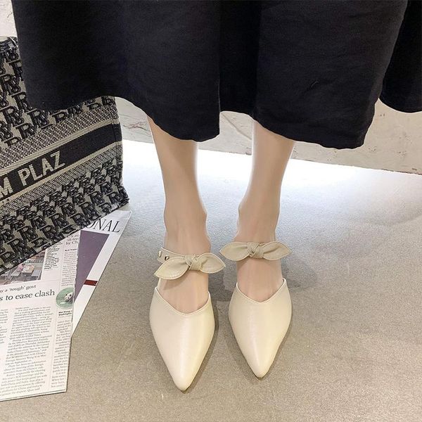 slippers pointed mid-heel muller women's shoes spring and summer fashion wild sweet bow baotou half, Black
slippers pointed mid-heel muller women's shoes spring and summer fashion wild sweet bow baotou half, Black