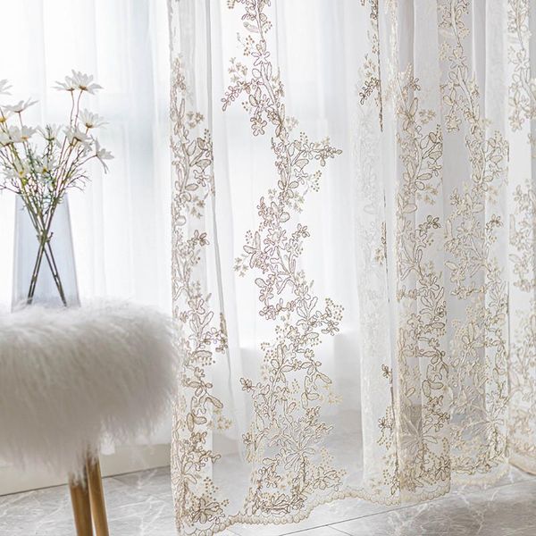 curtain & drapes european gold silk thread embroidery lace tulle for living room bedroom window luxury rope sheer voile#4
curtain & drapes european gold silk thread embroidery lace tulle for living room bedroom window luxury rope sheer voile#4