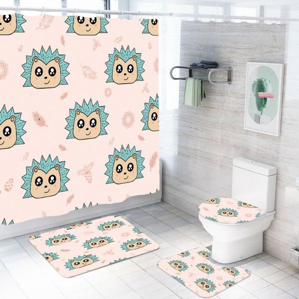3/4 pieces hedgehog shower curtains sets christmas gift carpet toilet cartoon animals mat 3d print bathroom
3/4 pieces hedgehog shower curtains sets christmas gift carpet toilet cartoon animals mat 3d print bathroom