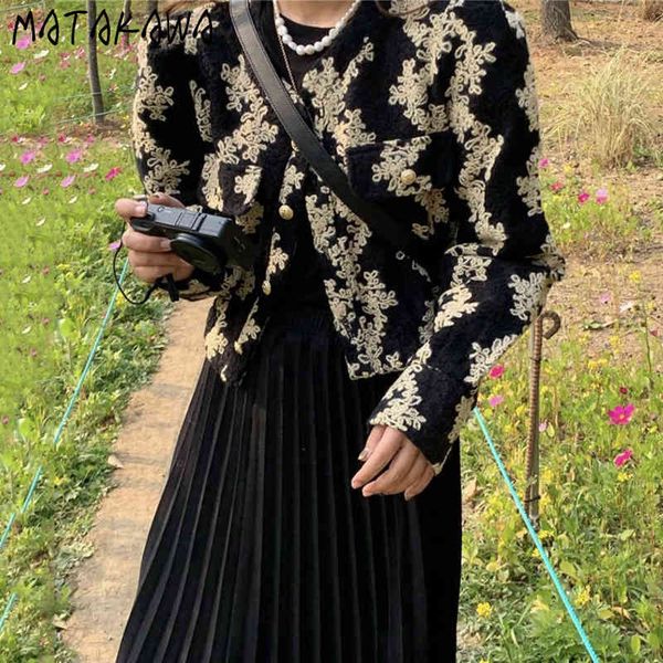 matakawa retro round neck woman sweaters korea cardigan single breasted sweater women heavy jacquard puff sleeve short coat 210513, White;black
matakawa retro round neck woman sweaters korea cardigan single breasted sweater women heavy jacquard puff sleeve short coat 210513, White;black
