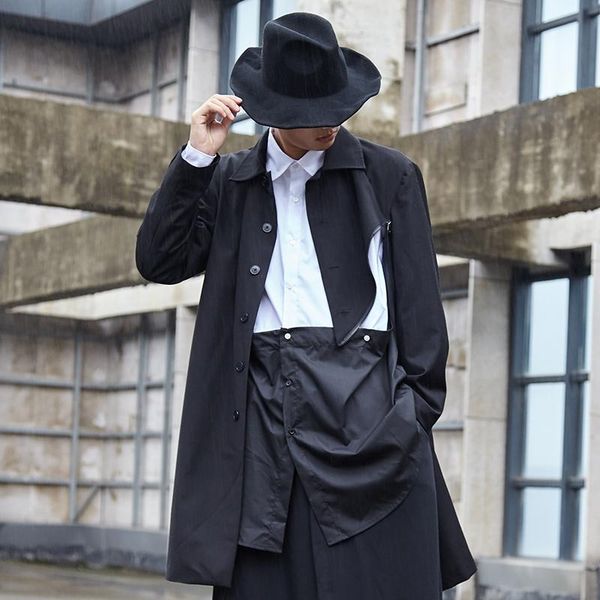 men's suits & blazers yamamoto classic dark japanese medium length blazer with diagonal zipper design, White;black
men's suits & blazers yamamoto classic dark japanese medium length blazer with diagonal zipper design, White;black