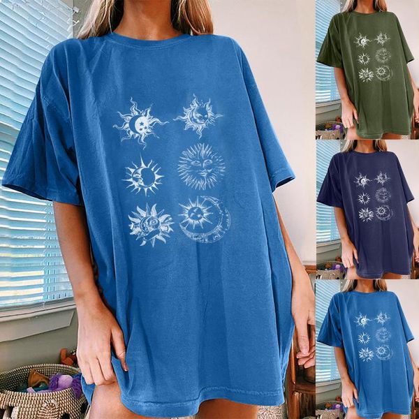 vintage woman tshirts sun and moon printed pattern casual short sleeve vogue plus size loose t shirt ropa mujer 2021 women's t-shirt, White
vintage woman tshirts sun and moon printed pattern casual short sleeve vogue plus size loose t shirt ropa mujer 2021 women's t-shirt, White