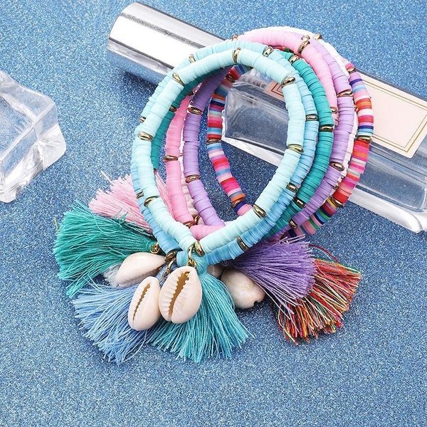 charm bracelets cowrie shell elastic bracelet bohemian colorful polymer clay beaded tassel for women holiday jewelry seashell beach, Golden;silver
charm bracelets cowrie shell elastic bracelet bohemian colorful polymer clay beaded tassel for women holiday jewelry seashell beach, Golden;silver
