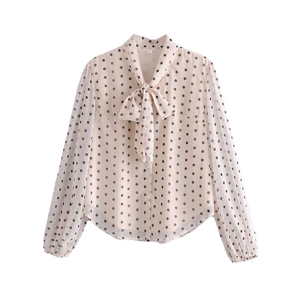 women's knits & tees sweet women polka dot print shirts fashion ladies chiffon bow collar elegant female streetwear loose blo, White
women's knits & tees sweet women polka dot print shirts fashion ladies chiffon bow collar elegant female streetwear loose blo, White