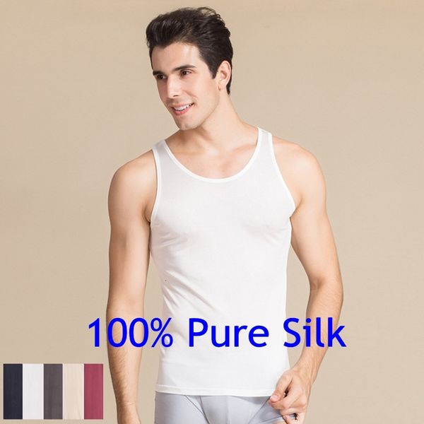 tanks 100% silk men' t-shirts sleeveless vest tank undershirt plus size hy007, White;black
tanks 100% silk men' t-shirts sleeveless vest tank undershirt plus size hy007, White;black