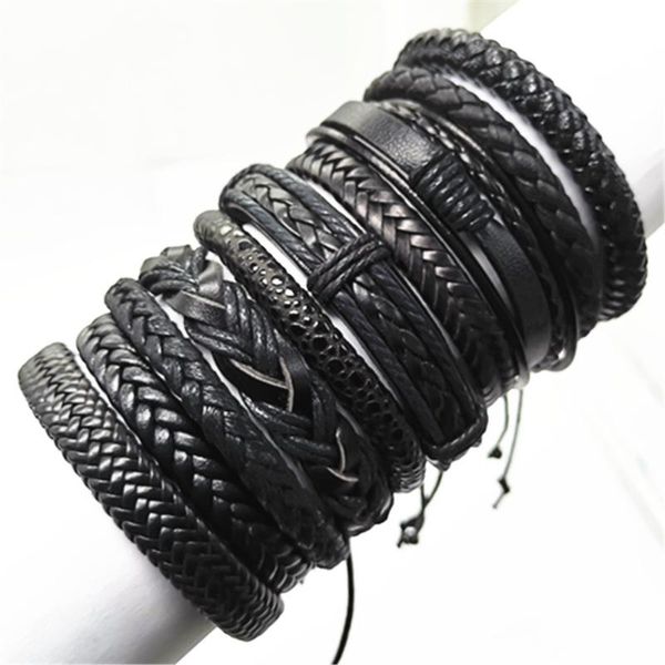 tennis design 10pcs /set black tree punk trendy leather bracelet men weave wrap bracelets for women jewellery, Golden;silver
tennis design 10pcs /set black tree punk trendy leather bracelet men weave wrap bracelets for women jewellery, Golden;silver