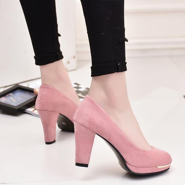 dress shoes 2021 spring platform women pumps thick high heel suede single pointed toe mujer head with wild women's, Black
dress shoes 2021 spring platform women pumps thick high heel suede single pointed toe mujer head with wild women's, Black