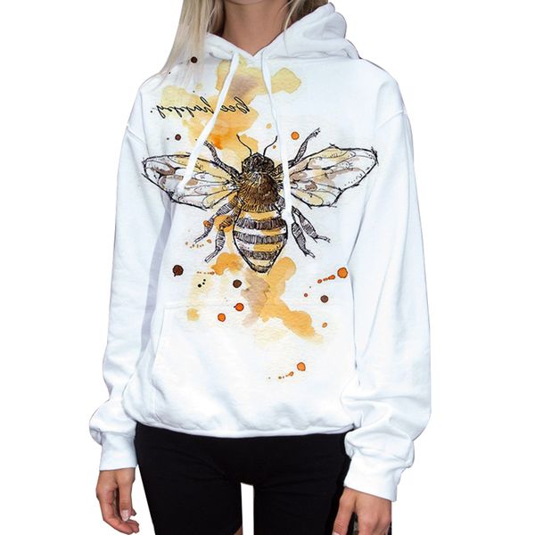 winter autumn hoodie loose comfortable long-sleeved casual women's plus size cute bee printing, Black
winter autumn hoodie loose comfortable long-sleeved casual women's plus size cute bee printing, Black