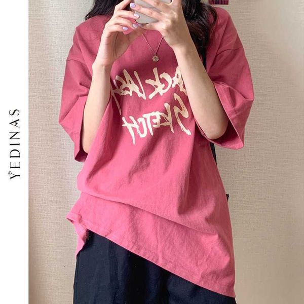 yedinas letter printed women t shirt o-neck harajuku girls t-shirts oversized women's tshirt casual korean style tee shirts 210527, White
yedinas letter printed women t shirt o-neck harajuku girls t-shirts oversized women's tshirt casual korean style tee shirts 210527, White