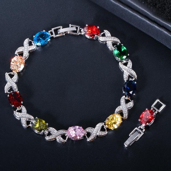 link, chain korean fashion bracelet high grade zircon multicolor optional temperament women's hand jewelry, Black
link, chain korean fashion bracelet high grade zircon multicolor optional temperament women's hand jewelry, Black