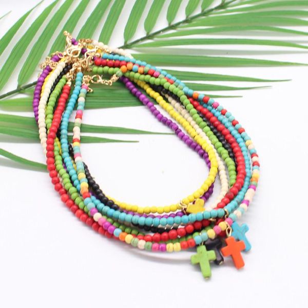 chokers 4mm beaded necklaces women ethnic yoga cross pendant boho charm choker collares jewelry, Golden;silver
chokers 4mm beaded necklaces women ethnic yoga cross pendant boho charm choker collares jewelry, Golden;silver