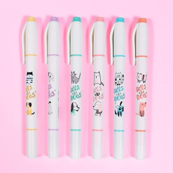 6color/boxed creative double headed color highlighter with fragrance hand account marker pen for students children gifts supply highlighters, Black;red
6color/boxed creative double headed color highlighter with fragrance hand account marker pen for students children gifts supply highlighters, Black;red