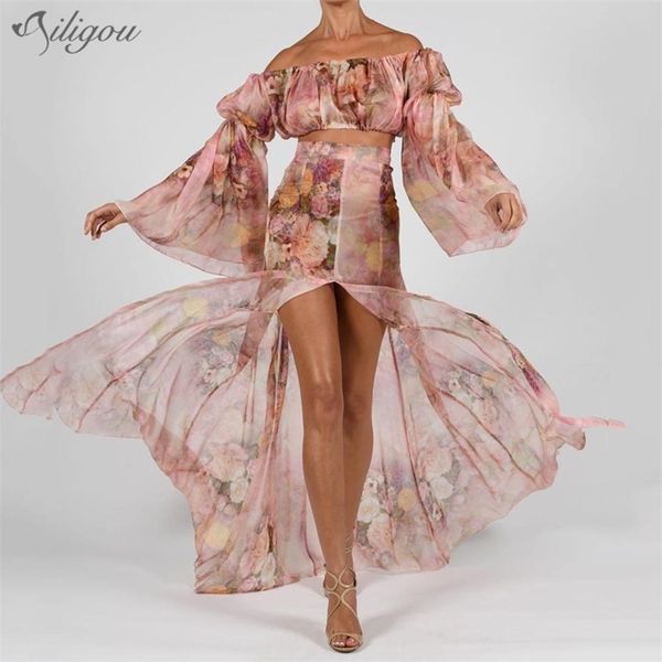 summer print two-piece women's off-shoulder long lantern sleeve crop high open skirt fashion party suit 210525, White
summer print two-piece women's off-shoulder long lantern sleeve crop high open skirt fashion party suit 210525, White